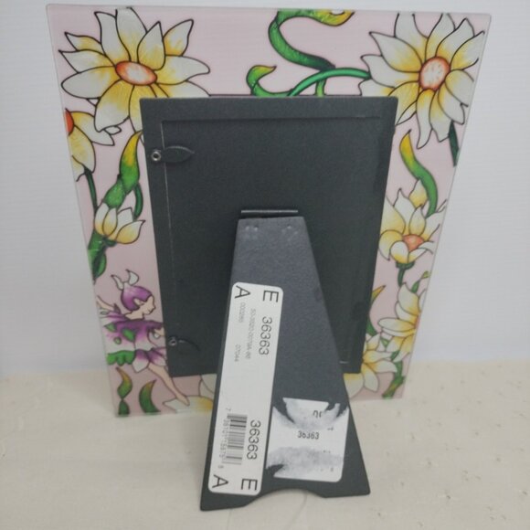 Hand painted sun catcher Picture Frame High Relief Flowers & Butterfly Fair - Picture 11 of 12